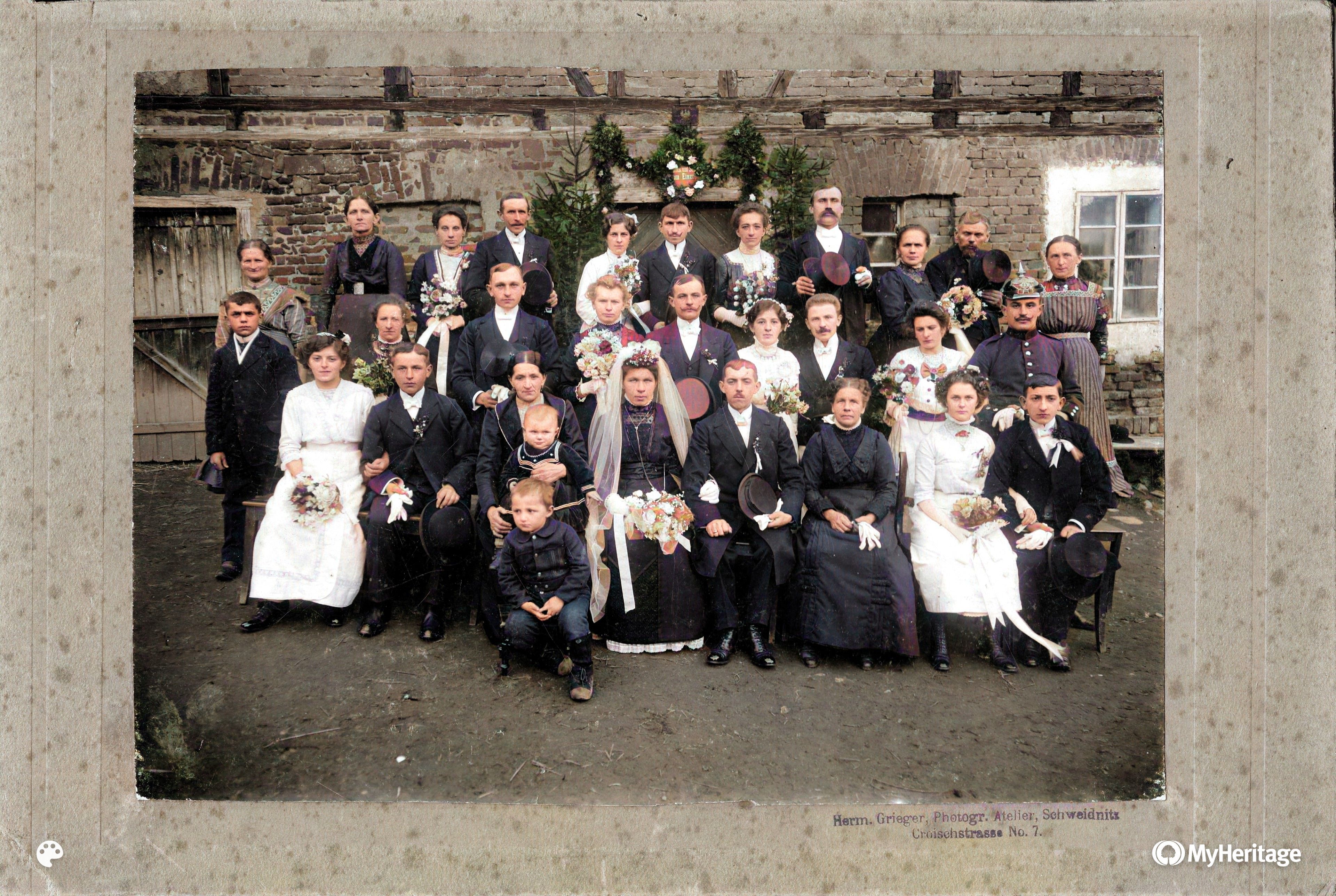 Hochzeitsgesellschaft 1914